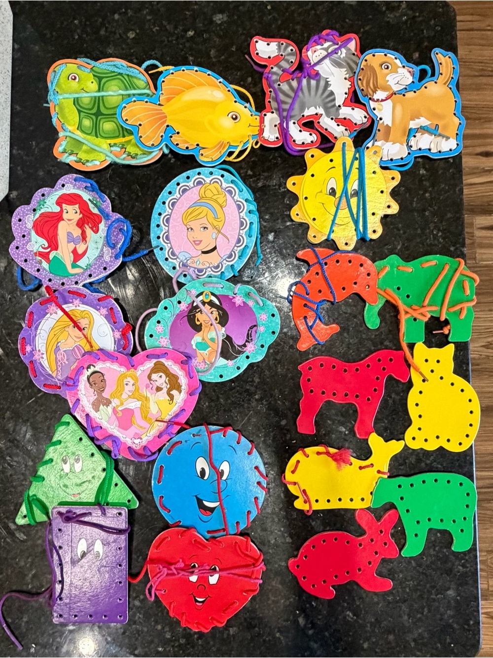 Children's Lacing Toy Set - Assorted Bright Colors